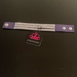 Paparazzi Purple and Silver Snap Closure Bracelet